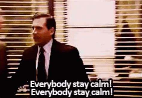 The Office Stay Calm GIFs .